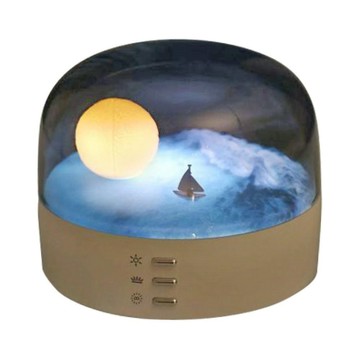 檯燈/桌燈/夾燈 月亮航海景觀1200mAh桌上型小夜燈LCJ-213桌燈(可調光&變色;USB-C充電)