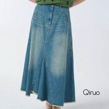 Qiruo 奇若秋冬專櫃牛仔裙4008B 時髦休閒旅遊最愛