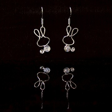 Winwing金屬線編織耳飾-【小兔子】耳針/耳環
