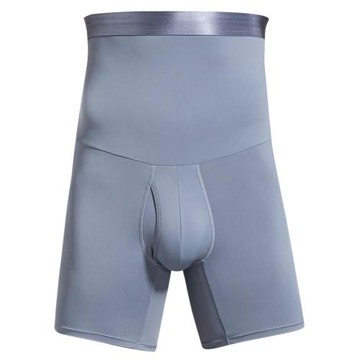 男士提臀收腹束腰塑大腿五分短褲頭塑身緊身錦綸束腿高腰硅 膠防