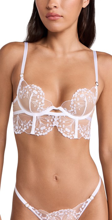 Bluebella Marisa Wired Bra White/Sheer 30DD