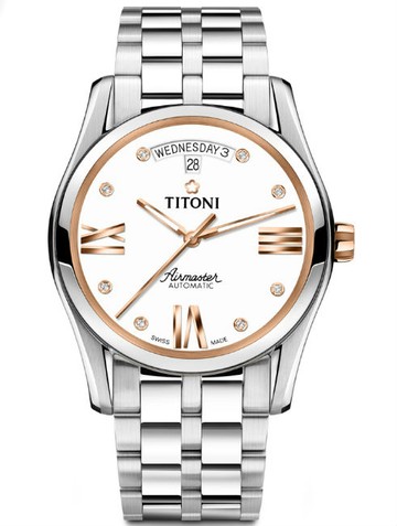 TITONI 瑞士梅花錶 93808SRG-616 空中霸王系列 AIRMASTER 機械腕錶/白面 39mm｜樂天領券現折★全館特惠中★指定刷卡回饋10%