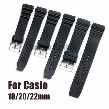 18 毫米 20 毫米 22 毫米矽膠錶帶適用於卡西歐 G-Shock 軟塑料橡膠錶帶運動防水通用男士女士手鍊