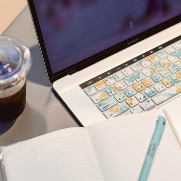 富士山 磁磚系列 / 鍵盤膜 - 淺藍