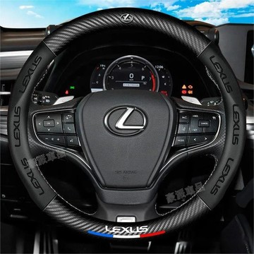 Lexus凌志 3D壓印碳纖方向盤套 ES250NX200/RX/LS/LX/CTGS/IS300 四季通用●hpA