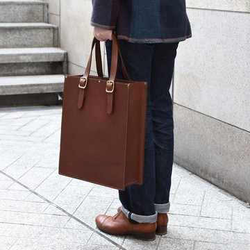 日本職人手作皮革商務用紙袋托特包 T-16 - 共5色