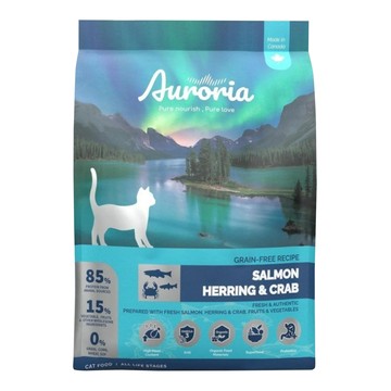 Auroria 極光 全齡貓用 無穀天然貓糧  454g  1袋  鮭魚 + 鯡魚 + 雪蟹