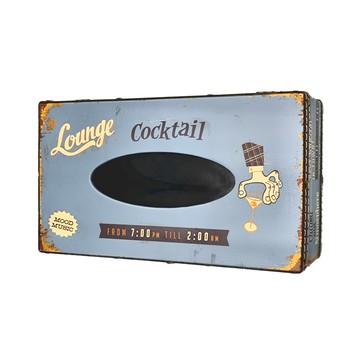 雅韻家居 紙巾盒  復古雞尾酒  25.5 x 14.9cm