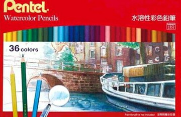 [COSCO代購6] D134897 Pentel 水溶性色鉛筆 36色 X 2盒