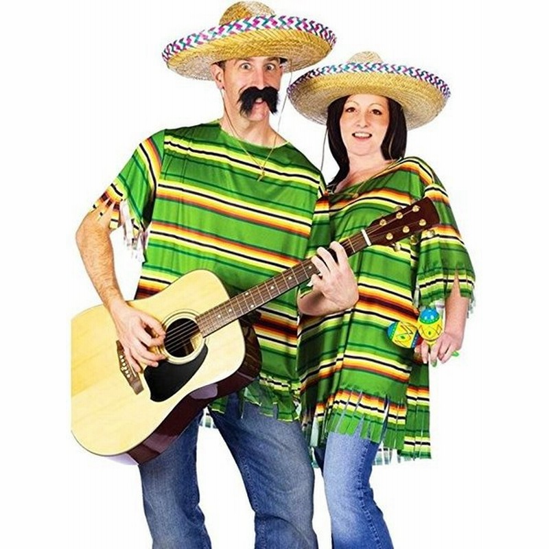 メキシコ メキシカン 中南米 民族衣装 コスチューム 緑 ポンチョ ソンブレロ 帽子 ひげ セット 大人 ハロウィン コスプレ 仮装 通販 Lineポイント最大0 5 Get Lineショッピング