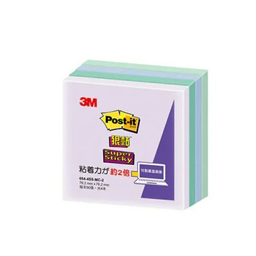 本月熱銷推薦 滿額再折【史代新文具】3M 654-4SS-MC-2 狠黏便條紙
