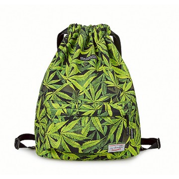 [lapagayo]輕盈色彩抽繩休閒後背包- PI-06331-46-綠麻葉