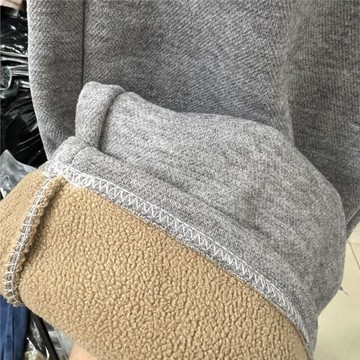 C4183加絨加厚松緊腰抽繩寬松休閑褲女 冬衛褲百搭顯瘦長褲0.69