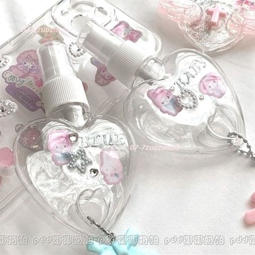 森格✨新品特惠 ins少女愛心噴霧瓶分裝瓶 隨意diy 便携式液體分裝瓶 爽膚水酒精花露水夏天外出通用旅行裝噴壺 挂件瓶