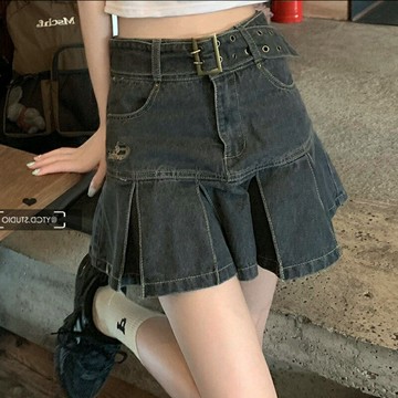 牛仔半身裙女美式復古2022新款夏季設計感小眾高腰辣妹小個子裙子