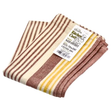 DULTON 100%印度綿 家事布 擦拭巾 70 x 50cm 摩卡色 + 黃色  1條  1件