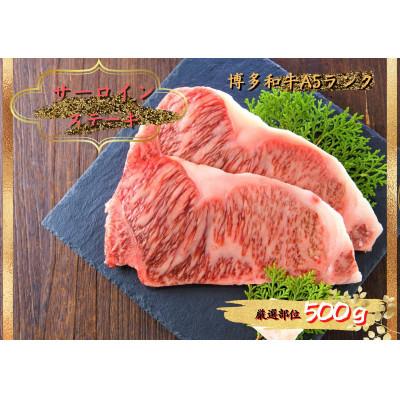 ふるさと納税 添田町 博多和牛サーロインステーキセット 500g(250g×2枚)(添田町)