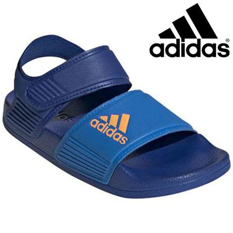 新品 アディダス adidas 青ブルー 24.5 サンダル アディレッタ