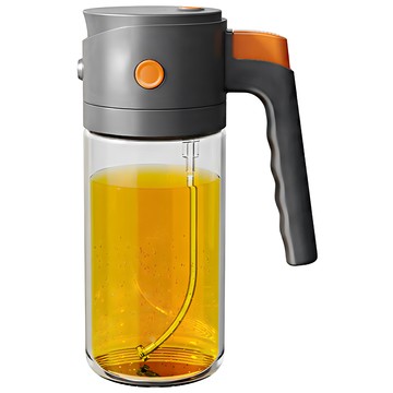 Kyhome 按壓噴倒兩用油壺 深灰色  1個  550ml