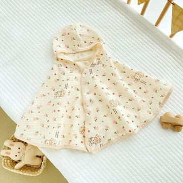 Mini baby🌷寶寶春秋夏防風披風小熊斗篷披肩外出服0-3歲擋風外套