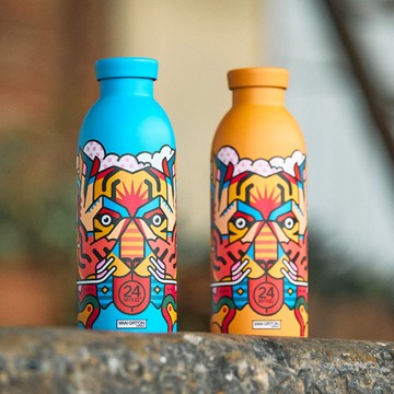 義大利 24Bottles 不鏽鋼雙層保溫瓶 VAN ORTON 限量聯名款 - VAN ORTON 橘