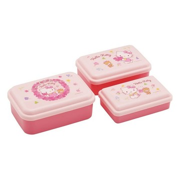 Skater 塑膠抗菌保鮮盒 655968 3組  L(15.1 x 10.5 x 5.4cm 540ml) + M(14 x 9.3 x 4.7cm 350ml) + S(12.8 x 8.3 x 3.8cm 230ml)  1組