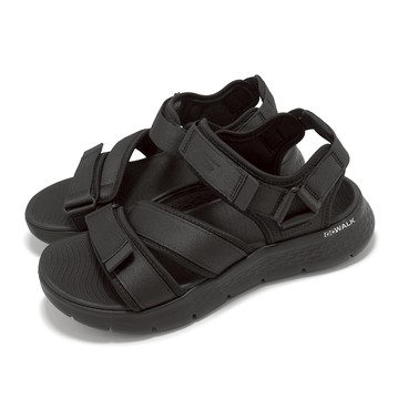 [ACS] Skechers 涼鞋 Go Walk Flex Sandal 男鞋 黑 緩衝 輕量 魔鬼氈 涼拖鞋 229207BBK