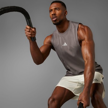 adidas 愛迪達 背心 男款 運動背心 慢跑 國際碼 D4T HR TK 灰 IS3712