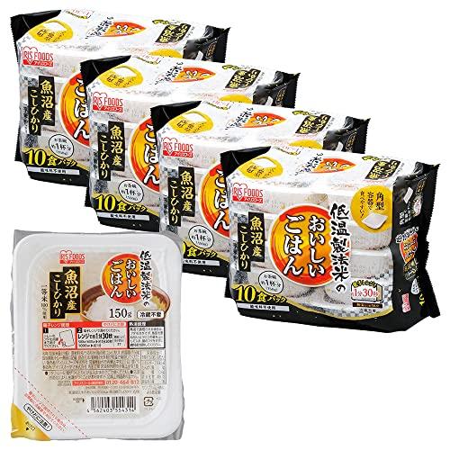 アイリスオーヤマ パックご飯 150g ×40個 新潟県 魚沼産 コシヒカリ 国産米 100% 一等米 低温製法米 非常食 米 レトルト