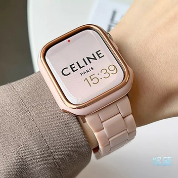 ins小香風 套裝 錶帶+錶殼 Apple Watch 11 10 9 8 7 6 SE 42mm 46mm 手錶保護殼