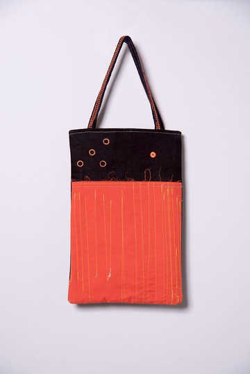 【永續改造】REHOW 設計師信封手提包_純手工製造 限量商品(紅/黑