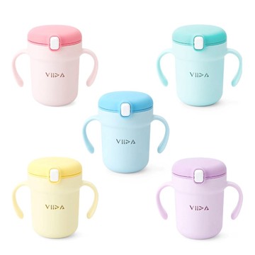 台灣 VIIDA Soufflé 吸管型抗菌不鏽鋼學習杯330ML(多色可選)