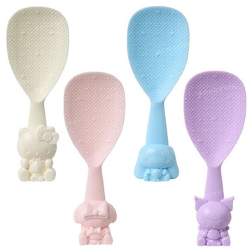 小禮堂 Sanrio 三麗鷗 塑膠造型飯匙 (坐姿款 2025新生活) Kitty 美樂蒂 大耳狗 酷洛米