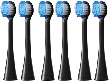 【日本代購】Panasonic松下 替换刷头 Doltz 清洁&白刷头 2支装 x3套(共6支) EW0820-K黑色