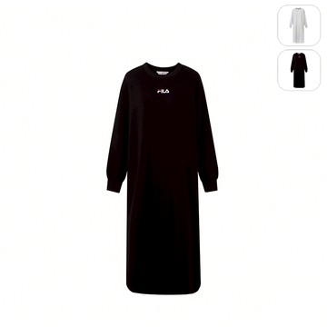 【FILA】女性 針織洋裝-黑色 5DRY-5433-BK