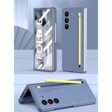 適用三星zfold6手機殼手機殼Phone Case保護殼Z FOLD5手機套Fold43折疊官方筆槽殼膜一體W2345全包保護殼含筆