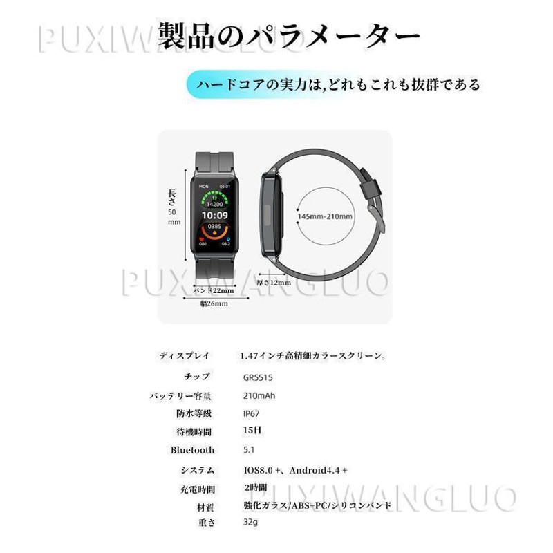 非侵襲的血糖値測定」スマートウォッチ センサー 心電図ECG+PPG 24時間