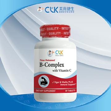 CLK健生  B群+維生素C 500毫克 緩釋型 30粒/瓶