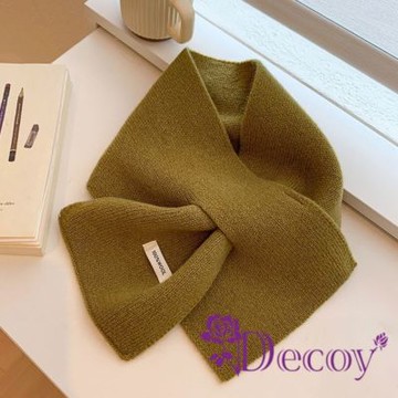 Decoy 針織百搭 羊毛交叉圍脖小圍巾 顏色可選