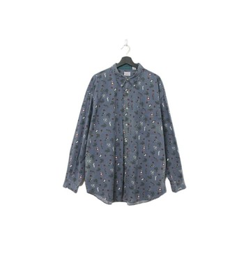 Back to Green-經典圖騰長袖襯衫 高爾夫 hh-09//vintage shirt