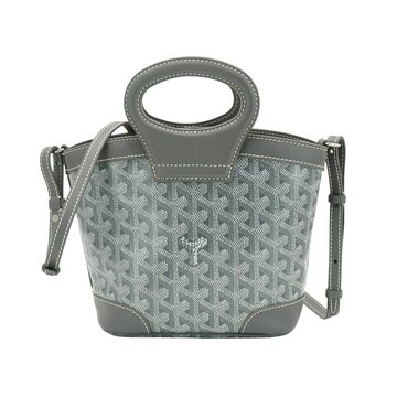 Goyard Beluga Mini 印花帆布手提/斜背水桶包(灰)