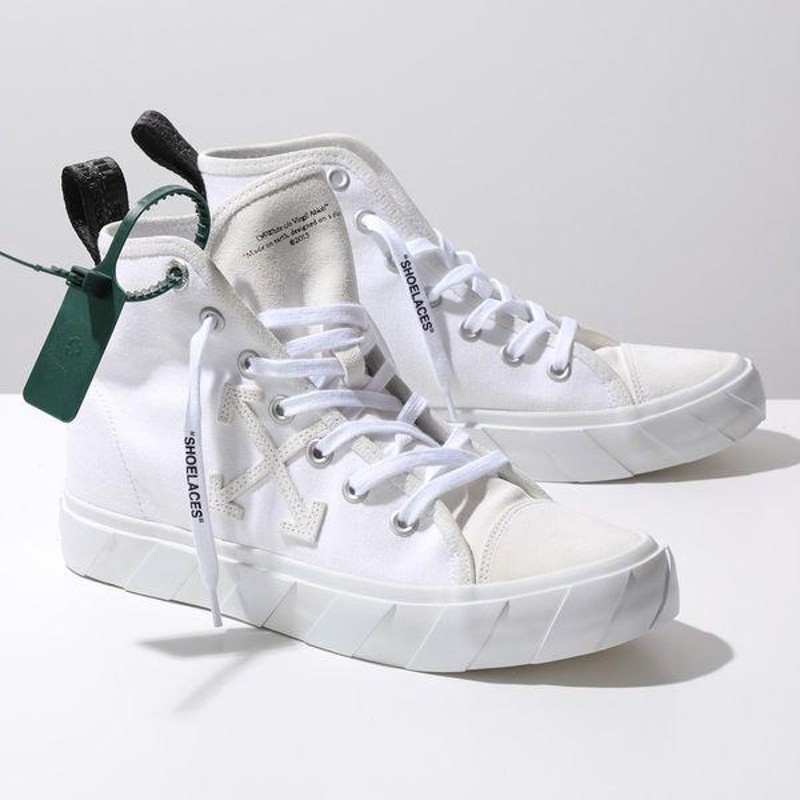 【美品】OFF-WHITE オフホワイト　ミッドカットキャンパススニーカー