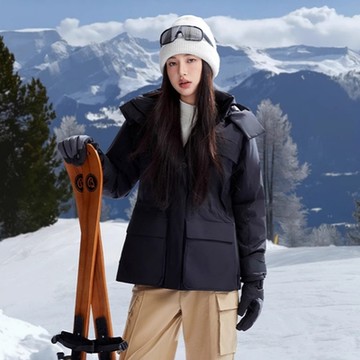 [米蘭精品] 真羽絨95%鴨絨羽絨外套羽絨衣夾克-保暖專業性能滑雪軟殼防水女外套3色74iq40