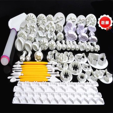 DIY烘焙做饅頭翻糖蛋糕模具工具套裝彈簧壓花模切模塑形軟陶粘土
