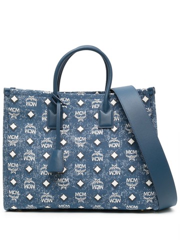 MCM - denim München tote bag - women - Fabric - One Size - Blue
