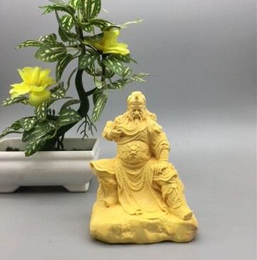 小葉黃楊木雕汽車擺件飾品實木雕刻工藝禮品鎮宅武財神關羽關公1入