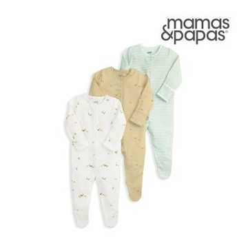 Mamas&Papas 暖陽小鴨-連身衣3件組