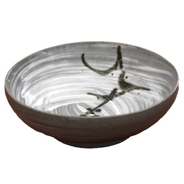 5吋缽-日本製 14.5x5cm 陶瓷碗  秋麥刷紋  1個