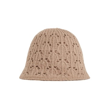 【ERSS】帽子 小臉帽 顯瘦 針織 麻花 中性  淺卡其【K20023】