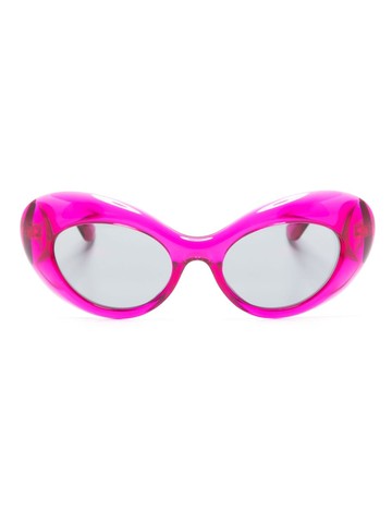 Versace Eyewear - La Medusa oval-frame sunglasses - women - Acetate - 52 - Pink